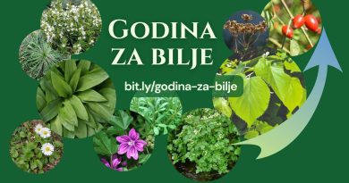 Godina za bilje Slike raznog samoniklog bilja uz natpis "Godina za bilje" i link za prijavu