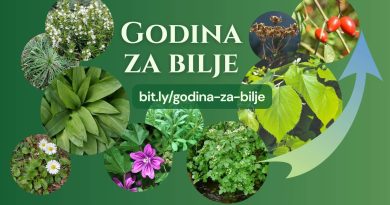 Slike raznog samoniklog bilja uz natpis "Godina za bilje" i link za prijavu